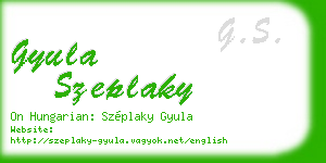 gyula szeplaky business card
