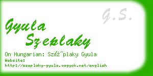 gyula szeplaky business card